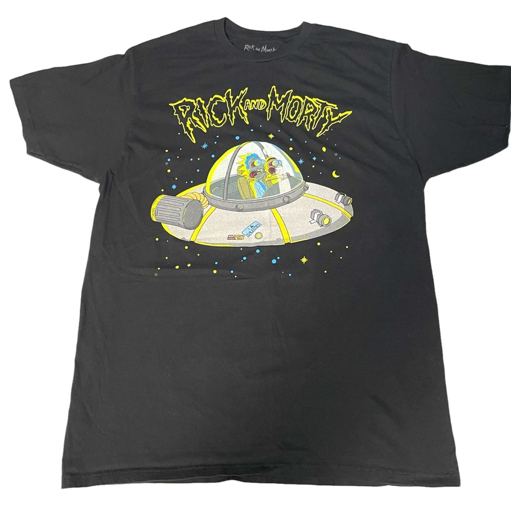 {EXCELLENT} [Ripple Junction] {Black} [Rick & Morty Unisex T-Shirt] {Large}